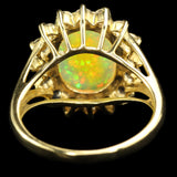 Columbia - Ethiopian Opal and White Topaz in Vintage Gold Ring