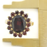 Vintage Garnet Cluster Gold Ring