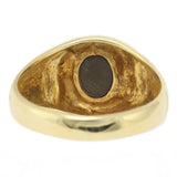 Casey - Rainbow Ammolite & Diamond Accents in Gold Ring