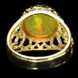 Nichelle - Regal Ethiopian Opal Cabochon in Vintage Gold Ring