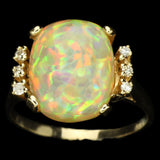 Makeda - Exceptionally Fine Ethiopian Opal and Diamond Ring