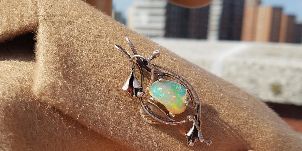 Calla Lily Jewelry with Opals