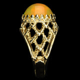 Nichelle - Regal Ethiopian Opal Cabochon in Vintage Gold Ring